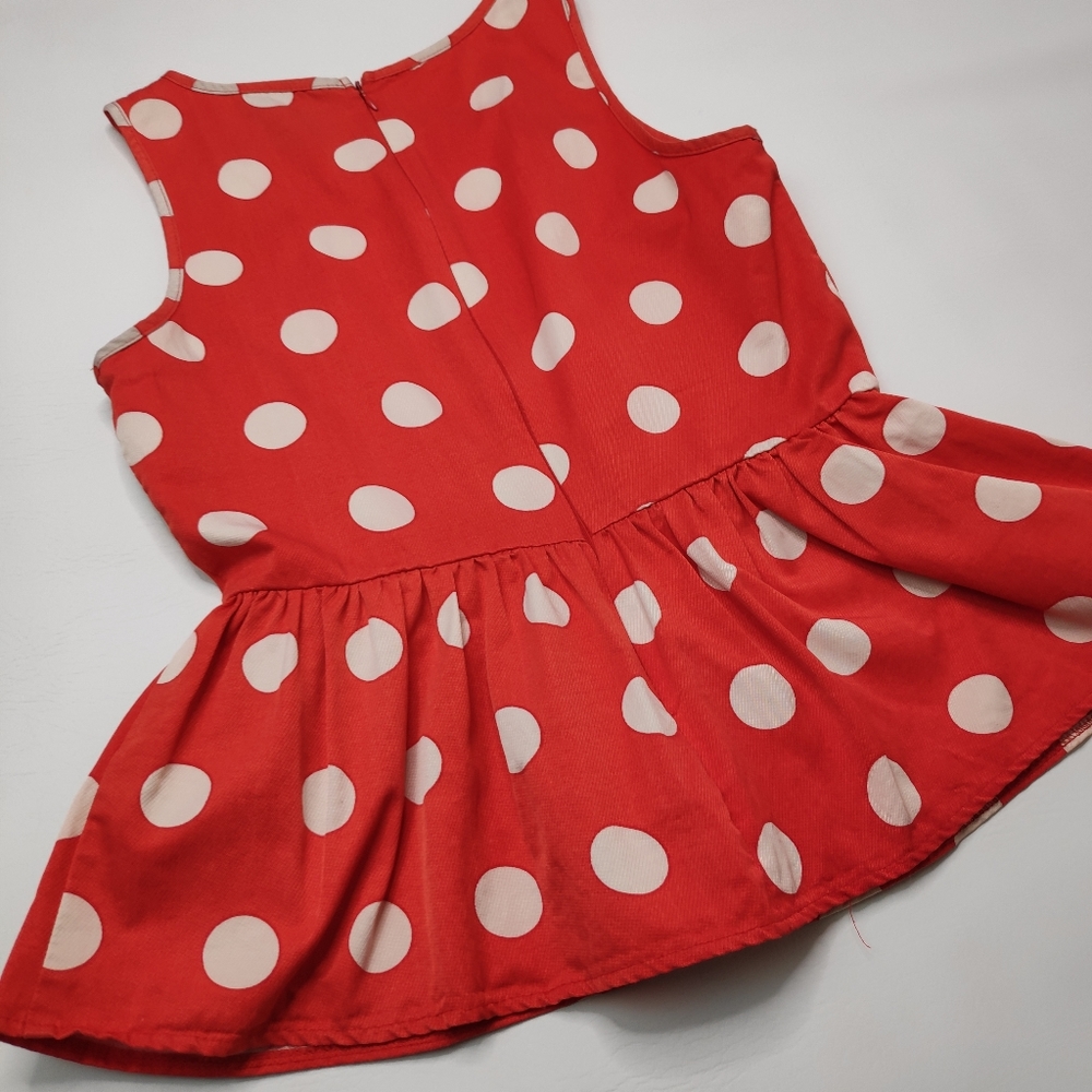 ASOS Sleeveless Top With Spot Print and Peplum 6 - Picture 8 of 11